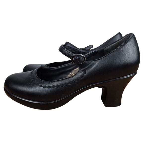 Dansko Bett Nappa Mary Jane Pumps Sz 37 US 6.5 - 7 Black Block Heel - Picture 4 of 12